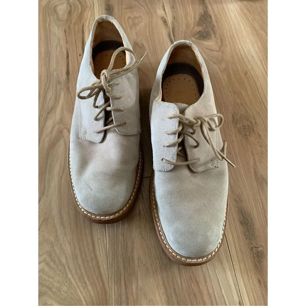 Brooks brothers Suede Leather Oxford Dress Shoes Casual Lace Up Classic Style‎
